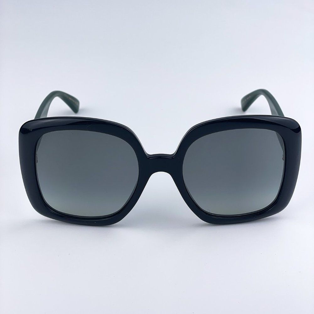 Gucci GG0713S 006 Sunglasses Black Green Gray Gradient Oversized Woman